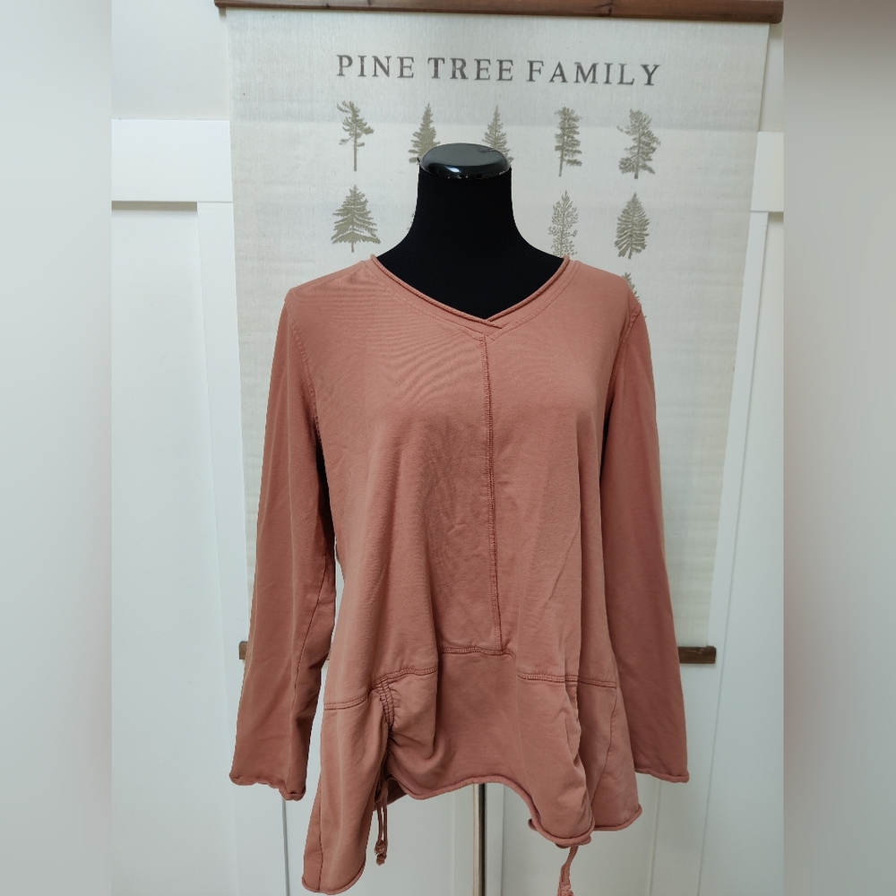 CMC By Your Name Cotton V-Neck Pullover Sweatshirt XXL – Adjustable Hem, Made in